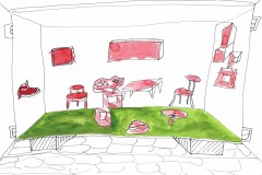 31	DAS ROTE ZIMMER	Zeichnung	30 x 50	2003